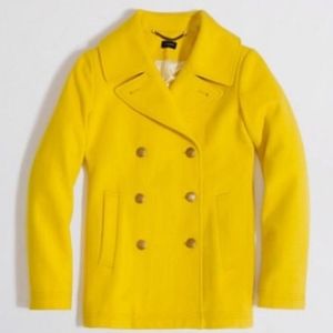 J. Crew Factory Yellow Pea Coat